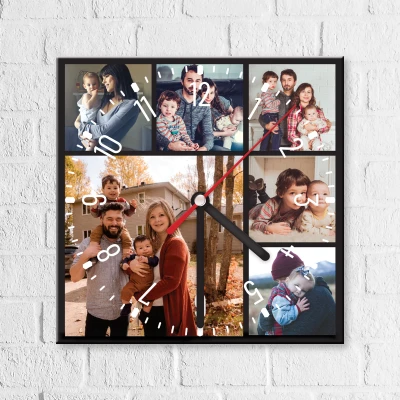 Kvadratni sat s obiteljskim slikama