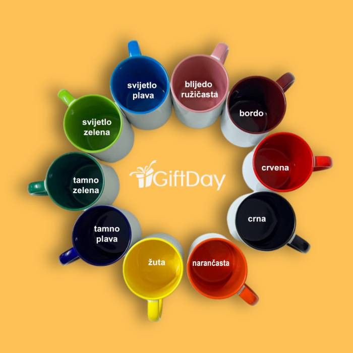 Prilagođena šalica sa srcem i četiri fotografije