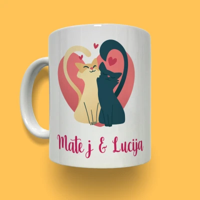 Prilagođena šalica s uzorkom u obliku srca