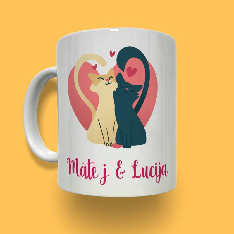 Prilagođena šalica s uzorkom u obliku srca