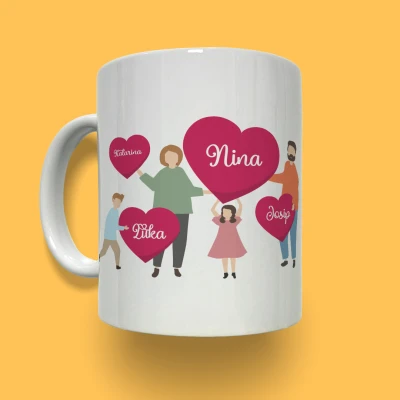 Personalizirana šalica – Moja obitelj je sve!
