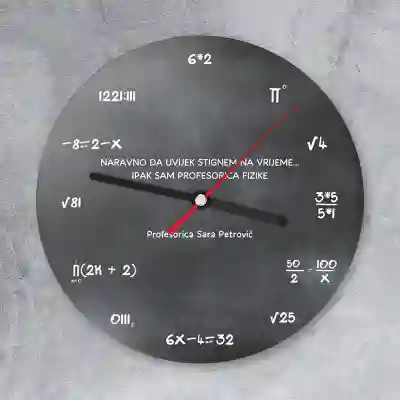 Personalizirani zidni sat – Matematika