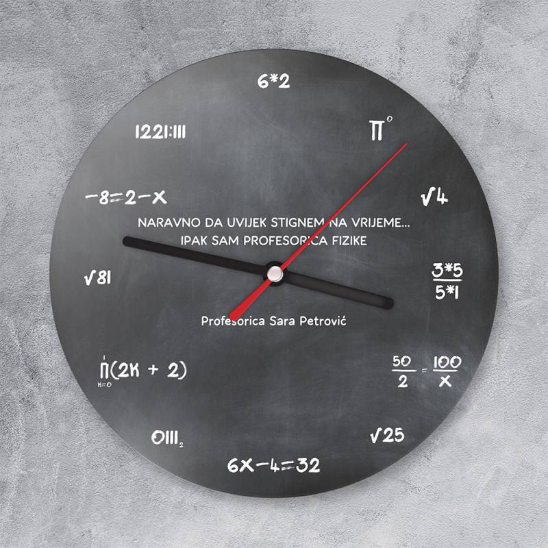 Personalizirani zidni sat – Matematika