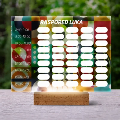 Personalizirana 3D LED svjetiljka s rasporedom
