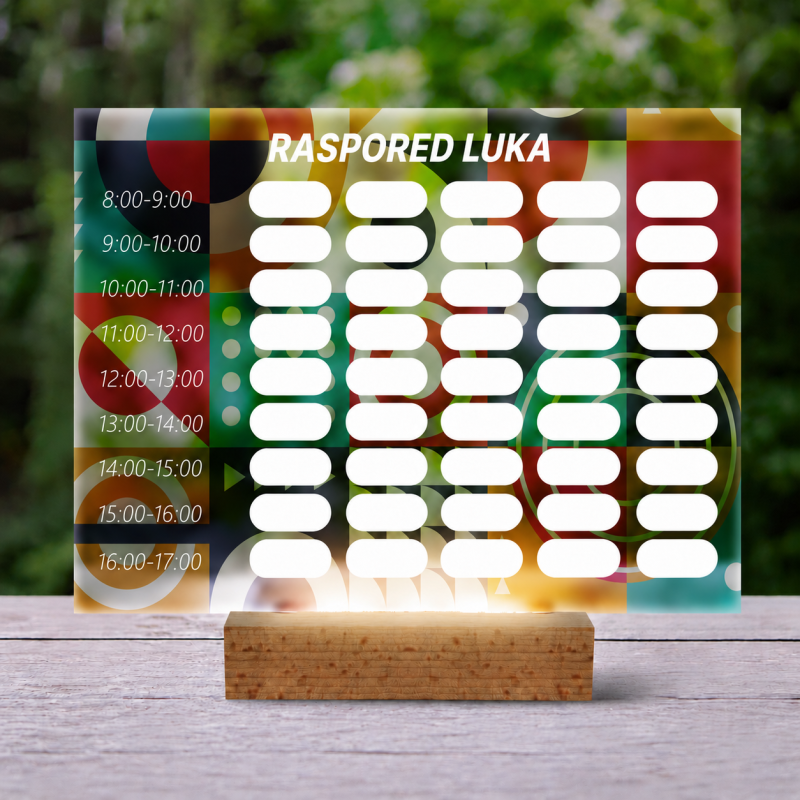 Personalizirana 3D LED svjetiljka s rasporedom