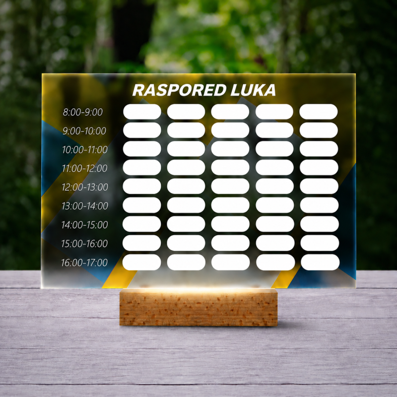 Personalizirana 3D LED lampa – raspored s geometrijskim dizajnom