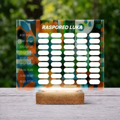 Personalizirana 3D LED lampa – raspored s modernim dizajnom