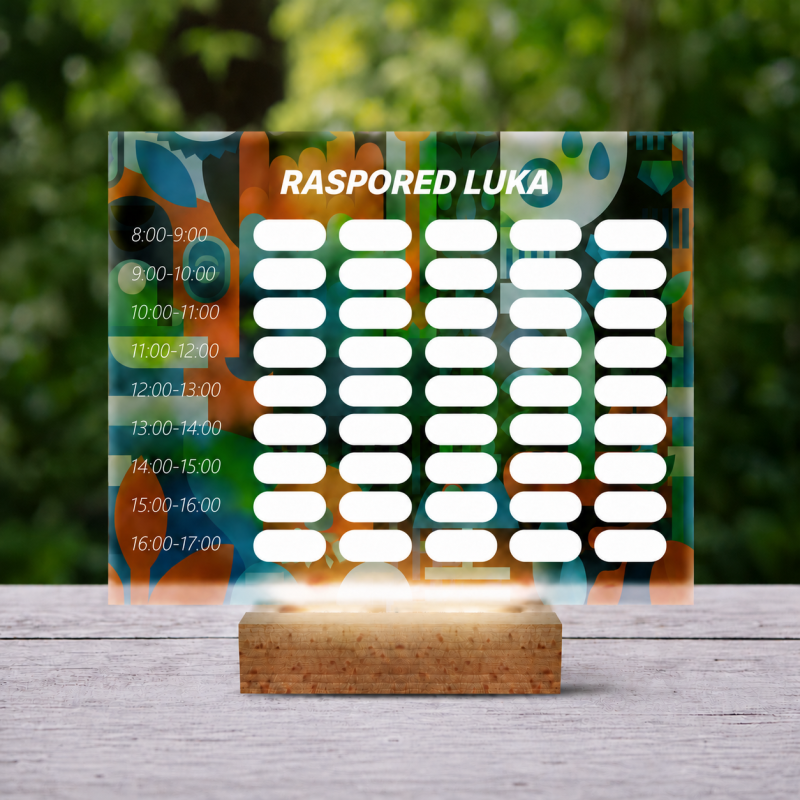 Personalizirana 3D LED lampa – raspored s modernim dizajnom