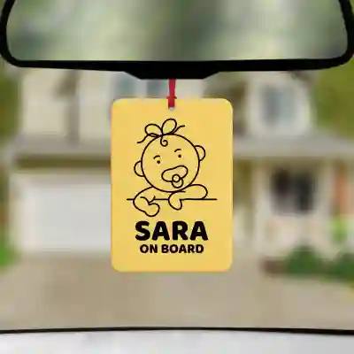 Personalizirani osvježivač za auto – Dijete u autu