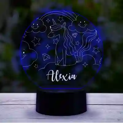 Personalizirana 3D LED lampa - Jednorog