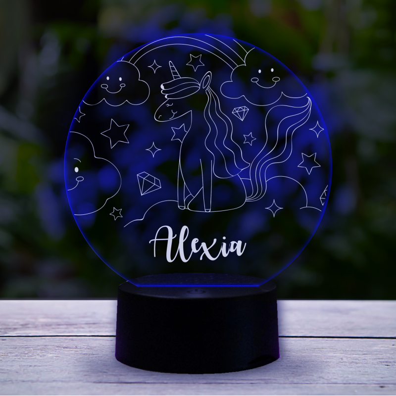 Personalizirana 3D LED lampa - Jednorog