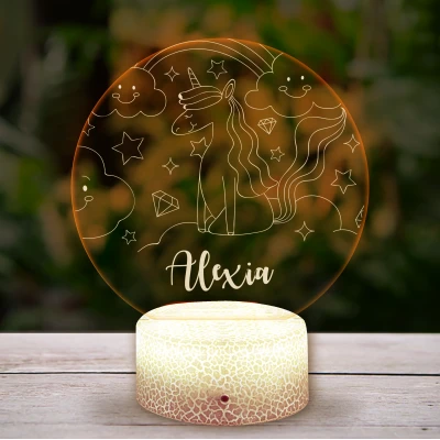 Personalizirana 3D LED lampa - Jednorog