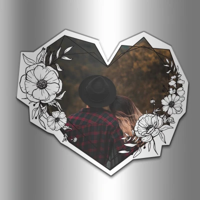 Personalizirani magnet za hladnjak u obliku srca