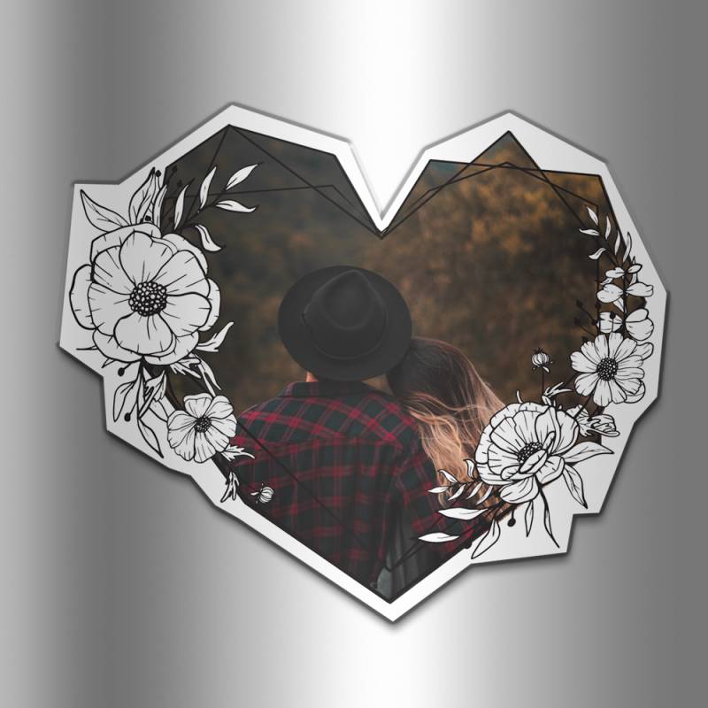 Personalizirani magnet za hladnjak u obliku srca