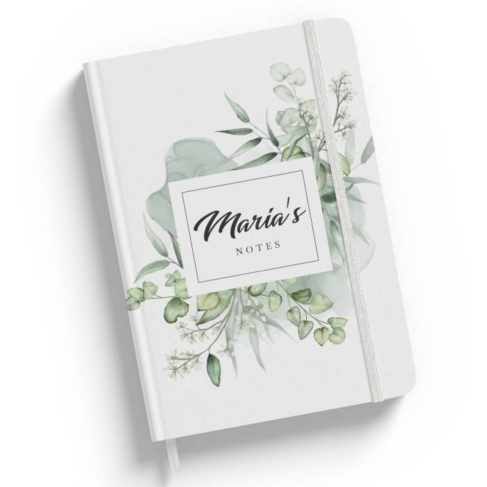 Floralna bilježnica s imenom