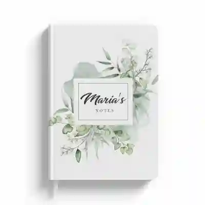 Floralna bilježnica s imenom