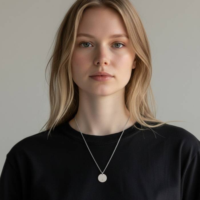 Ženska ogrlica s privjeskom s personaliziranim inicijalom