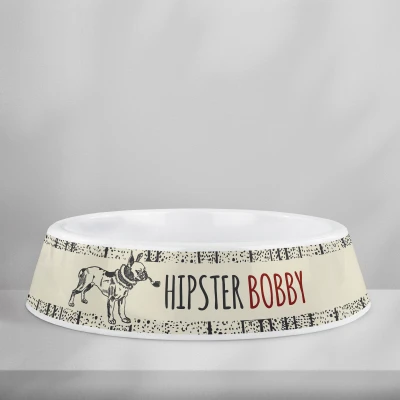 Personalizirana plastična zdjela za pse – Hipsterska