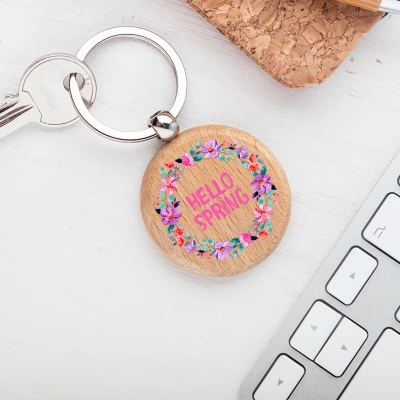 Prilagođeni drveni privjesak - Lijepo proljeće