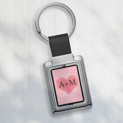 Prilagođeni rotirajući privjesak - S inicijalima i slikom