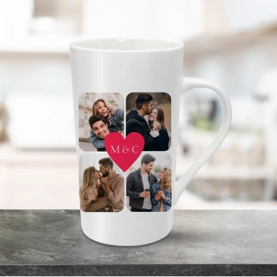 Personalizirana šalica za latte 470ml - Par s fotografijama