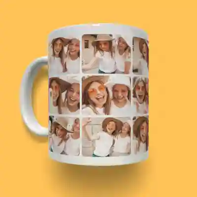 Personalizirana šalica - Kolaž s 18 fotografija