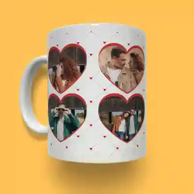 Personalizirana šalica - Srce s 8 fotografija