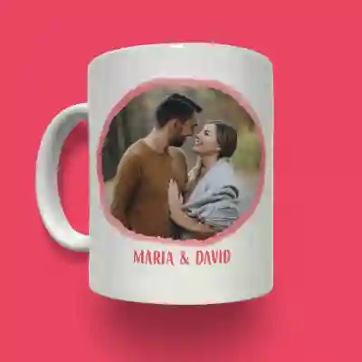 Personalizirana šalica - Slova i fotografija u akvarelu