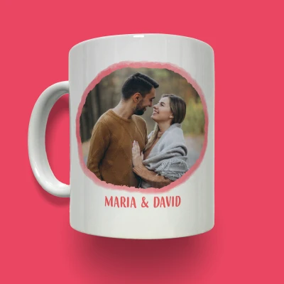 Personalizirana šalica - Slova i fotografija u akvarelu