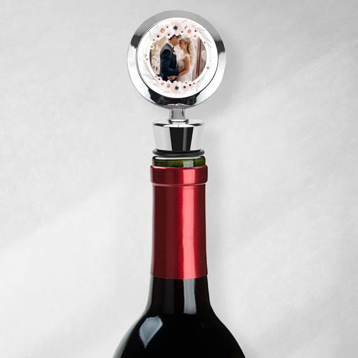 Personalizirani čep za bocu vina - Cvijeće