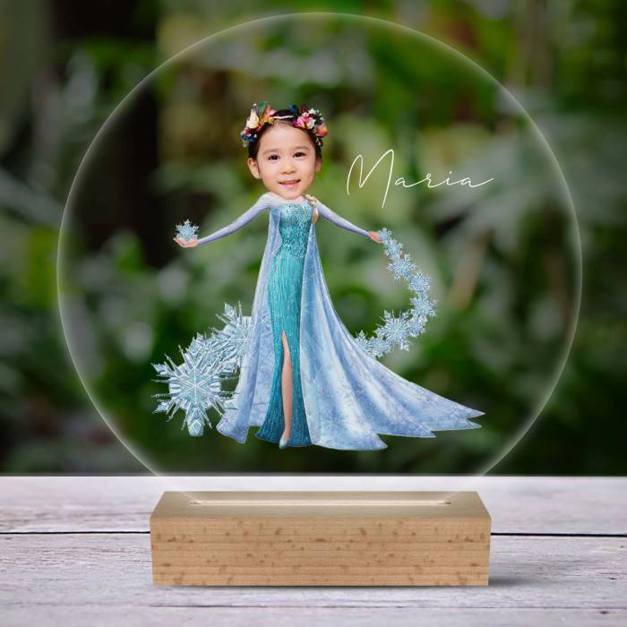 Personalizirana 3D LED lampa Elsa