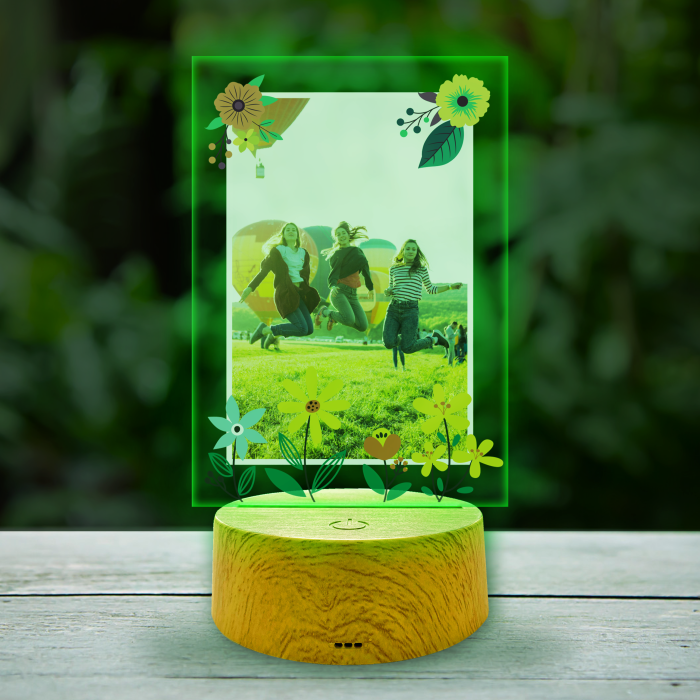 Personalizirana 3D LED lampa s cvijećem