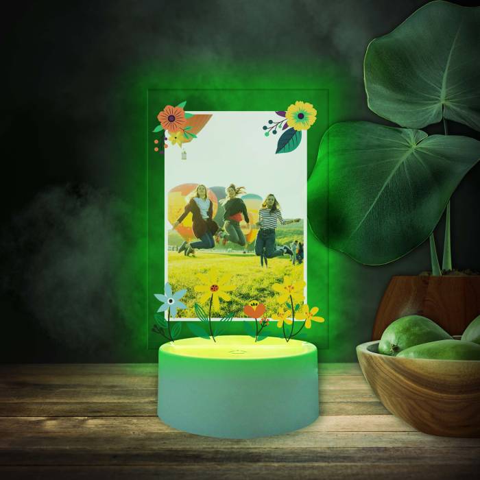 Personalizirana 3D LED lampa s cvijećem