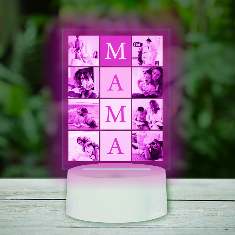 Personalizirana 3D LED lampa – Kolaž slova