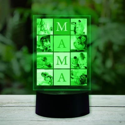 Personalizirana 3D LED lampa – Kolaž slova