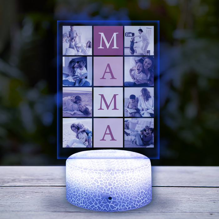 Personalizirana 3D LED lampa – Kolaž slova