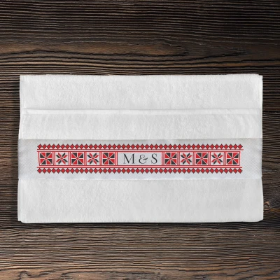 Personalizirani pamučni ručnik - S tradicionalnim uzorkom
