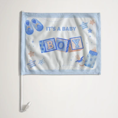 Personalizirana automobilska zastava - It's a baby boy