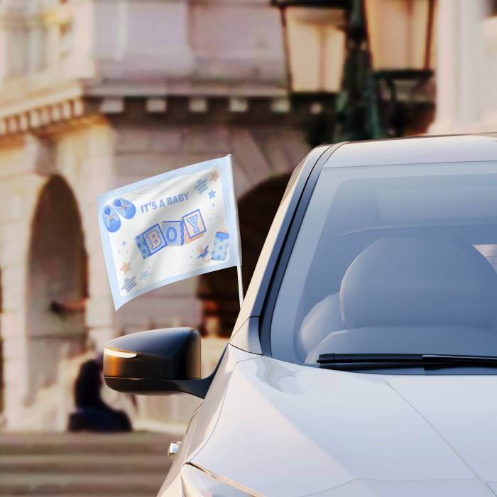 Personalizirana automobilska zastava - It's a baby boy
