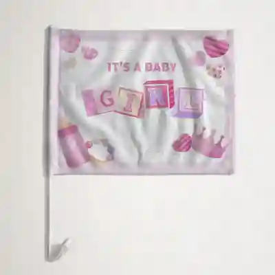 Personalizirana automobilska zastava - It's a baby girl