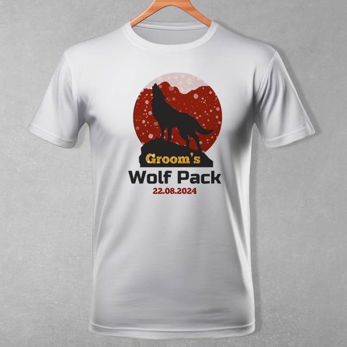 Majica za momačku zabavu - Mladoženjin Wolf Pack