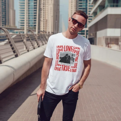 Prilagođena majica za muškarce - Polaroid ljubav