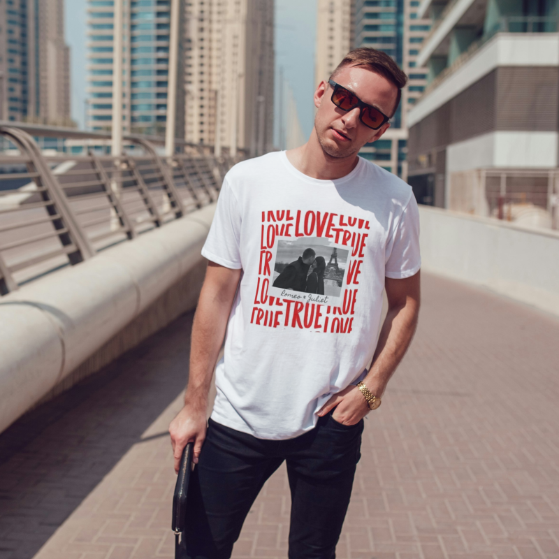 Prilagođena majica za muškarce - Polaroid ljubav