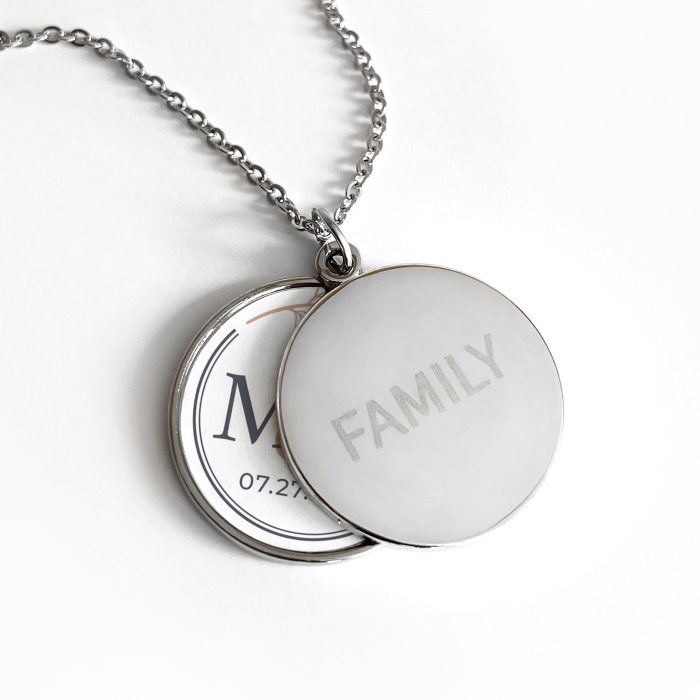 Personalizirani medaljon - Inicijali i datum obljetnice
