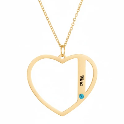 Ogrlica s privjeskom u obliku srca s imenom