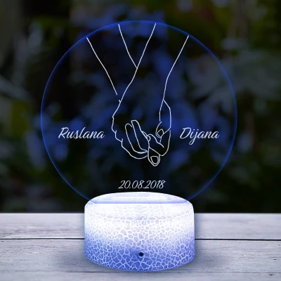 Personalizirana LED lampa za zaljubljene