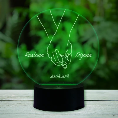 Personalizirana LED lampa za zaljubljene
