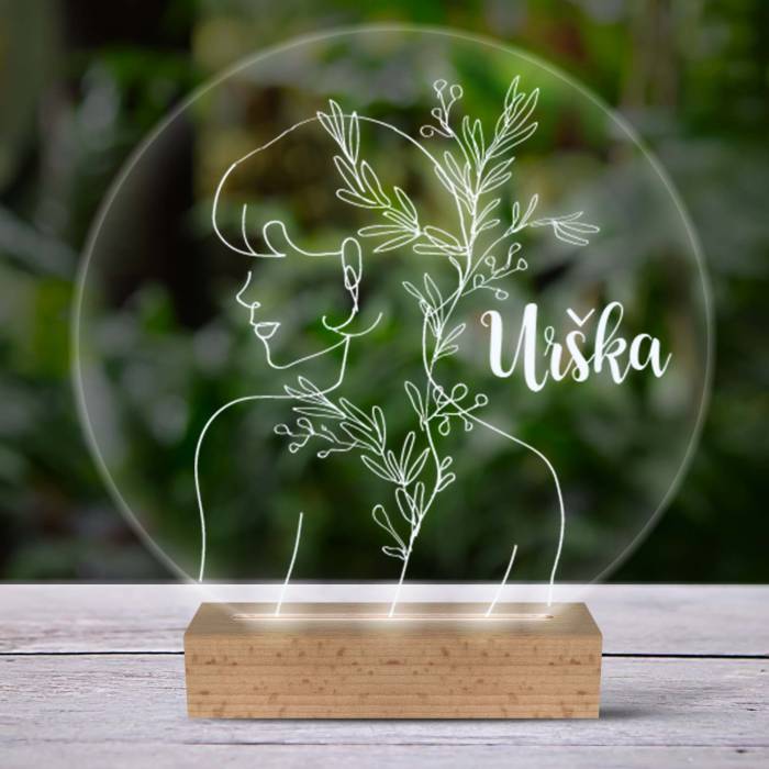 Personalizirana LED lampa s apstraktnim uzorkom