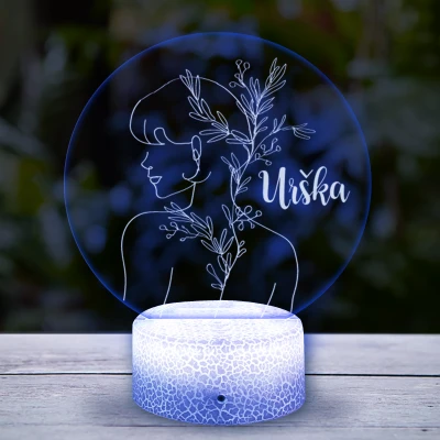 Personalizirana LED lampa s apstraktnim uzorkom