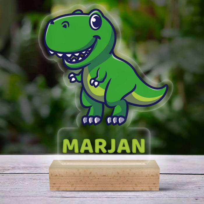 Personalizirana 3D LED lampa s dinosaurom